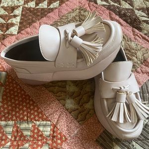 Stella McCartney Faux-Leather Flatform Loafers